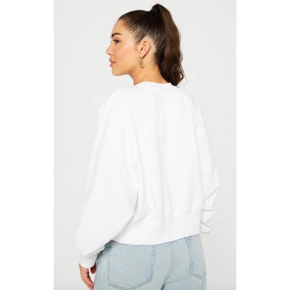 NWT Fabletics Year Round Terry Crew Neck Sweatshirt in White Women's sz. XL - Picture 3 of 8